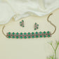 Angular Cluster Kundan Choker with Repetitive Triangular Units and Dense Stone Layout