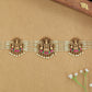 Curved Lakshmi Peacock Antique Waist Belt with Multi Strand Bead Base and Drop Fringe