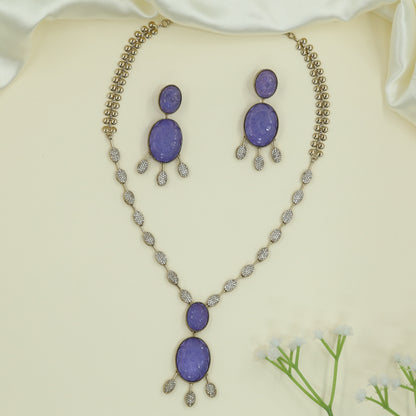 Opulent Oval Drop Victorian Necklace with Carved Centre and Hanging Drops