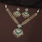 Heavy Panel Kundan Necklace with Structured Centrepiece and Multiple Hanging Beads