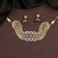 Hexagon Panel Kundan Pearl Choker with Multi Strand Bead Rows and Structured Centre