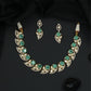 Angular Leaf Panel Kundan Necklace with Curved Units and Central Flow