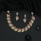 Angular Leaf Panel Kundan Necklace with Curved Units and Central Flow