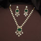Flowing Drop Link Kundan Necklace with Decorative Pendant and Hanging Frames