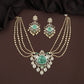 Royal Elephant Design Kundan Necklace with Multi Strand Pearl Flow and Drop Detailing