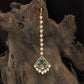 Classic Long Kundan Tikka with Uniform Link Pattern and Pearl Hanging Finish