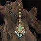 Traditional Long Tikka with Structured Pendant Frame and Dangling Elements
