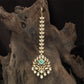 Decorative Long Tikka with Floral Pendant Composition and Hanging Pearl Fringe
