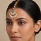 Heart Link Kundan Tikka with Teardrop Pendant