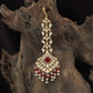Elegant Forehead Tikka with Repeating Link Motifs and Wide Pendant Spread