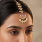 Oval Centre Kundan Tikka with Side Clusters
