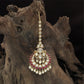 Balanced Crescent Pendant Tikka with Multi Element Center and Fringe Edge