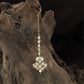 Petite Cluster Kundan Tikka with Minimal Round Link Chain and Pearl Fringe
