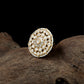 Intricate Concentric Jadau Finger Ring with Central Raised Setting