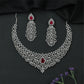 Jewelvine Spread Necklace with Flowing Leaf Structure and Center Drop Accent