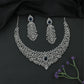 Jewelvine Spread Necklace with Flowing Leaf Structure and Center Drop Accent