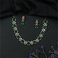 Refined Floral Link Necklace with Alternating Cluster and Square Settings