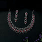 Contemporary Rhodium Necklace with a continuous looped design
