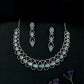 Contemporary Rhodium Necklace with a continuous looped design