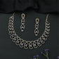 Radiant Loop Pattern GJ Necklace with Repeating Circular Frames and Drop Earrings