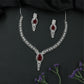 Stylish Contour Necklace with Central Pendant and Structured Stone Layout