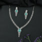 Stylish Contour Necklace with Central Pendant and Structured Stone Layout
