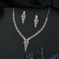 Stylish Contour Necklace with Central Pendant and Structured Stone Layout