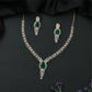Stylish Contour Necklace with Central Pendant and Structured Stone Layout