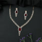Stylish Contour Necklace with Central Pendant and Structured Stone Layout