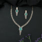 Stylish Contour Necklace with Central Pendant and Structured Stone Layout