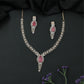 Stylish Contour Necklace with Central Pendant and Structured Stone Layout