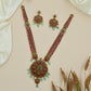 Detailed Peacock Long Haara with Broad Center Pendant