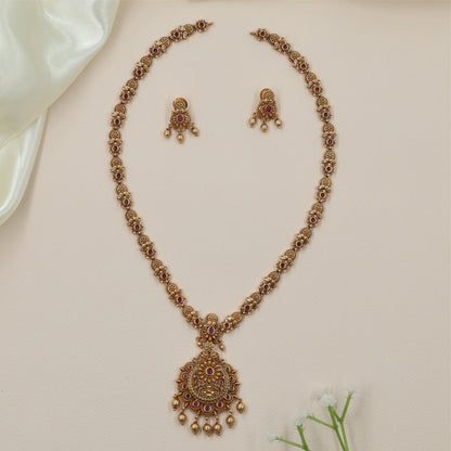 Vintage Floral Antique Long Haara with Curved Connector Sections
