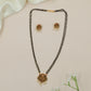 Ornamental Disc Mangalsutra with Floral Pendant Detailing
