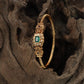 Crowned Floral Antique Kada with Rectangular Center Frame
