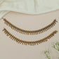 Carved Bell Antique Payal with Traditional Fringe Styling