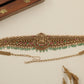 Auric Lakshmi Antique Waist Belt with Temple Crown Fringe Border