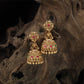 Glowvine Floral Jumka with Ornate Dome Fringe Accents