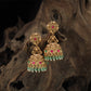 Glowvine Floral Jumka with Ornate Dome Fringe Accents