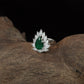 Lustre Petal Finger Ring with Marquise Side Layout