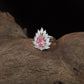 Lustre Petal Finger Ring with Marquise Side Layout
