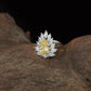 Lustre Petal Finger Ring with Marquise Side Layout