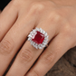 Loom Square Finger Ring with Structured Edge Design