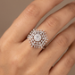 Dazzle Web Finger Ring with Structured Border Formation