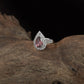 Brio Drop Finger Ring with Layered Border Detailing