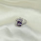 Orbit emeraldâ€‘diamond frame finger ring design with graceful curvature