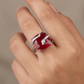 Royal Snake Coil Finger Ring with Raised Oval Centre Frame