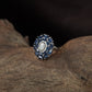 Designer Petal Edge Finger Ring with Layered Oval Formation