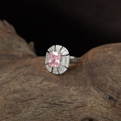 Grand Rectangle Finger Ring with Layered Frame Work