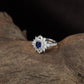 Grand Petal Finger Ring with Structured Floral Frame